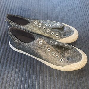 Mossimo Supply Co. Glittery Gray Slip-On Sneakers